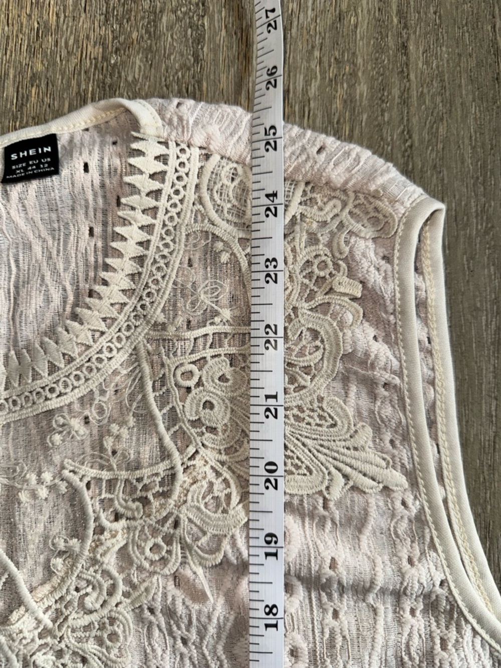 ☀️SHEIN Lace Detail Sleeveless Blouse - Cream - Picture 9 of 9